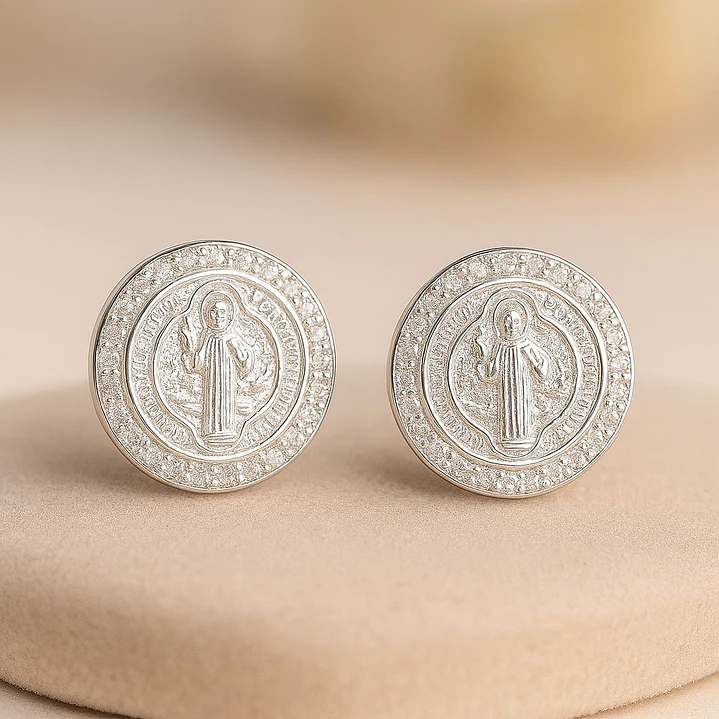 Aros San Benito Circones en Plata 925  3