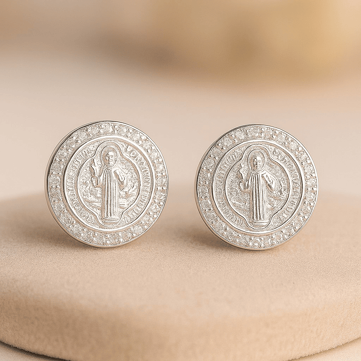 Aros San Benito Circones en Plata 925  3