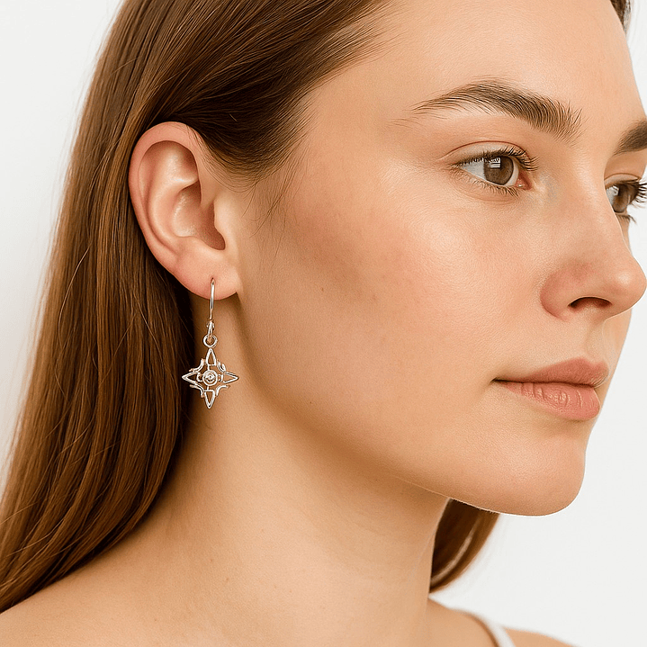 Aros Nudo de Bruja Colgante en Plata 925  2