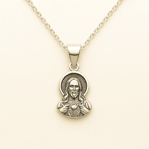 Collar Jesús en Plata 925 Guía y Fortaleza Espiritual