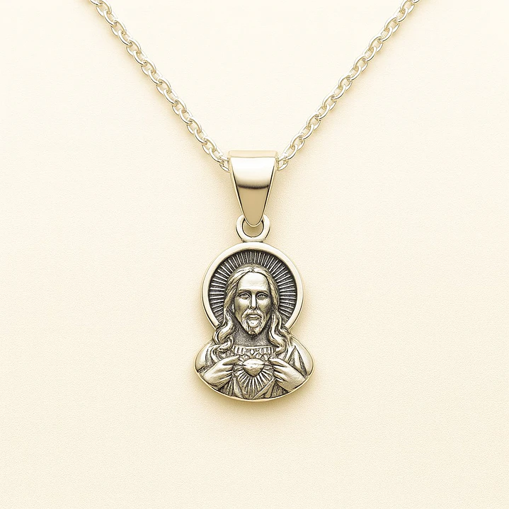 Collar Jesús en Plata 925 Guía y Fortaleza Espiritual 1