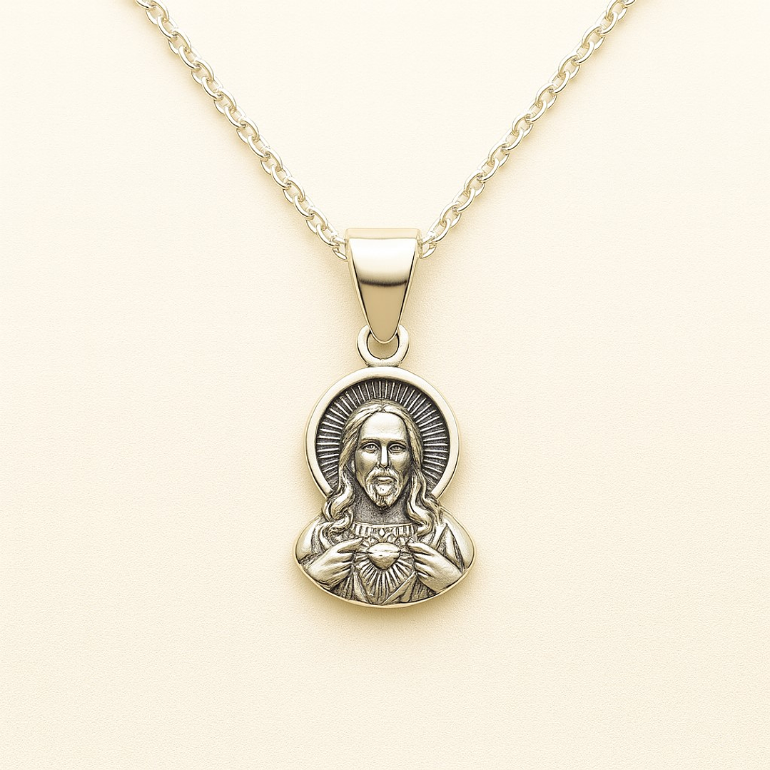 Collar Jesús en Plata 925 Guía y Fortaleza Espiritual 1