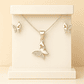 Conjunto Collar y Aros Mariposa Elegante en Plata 925  - Miniatura 3