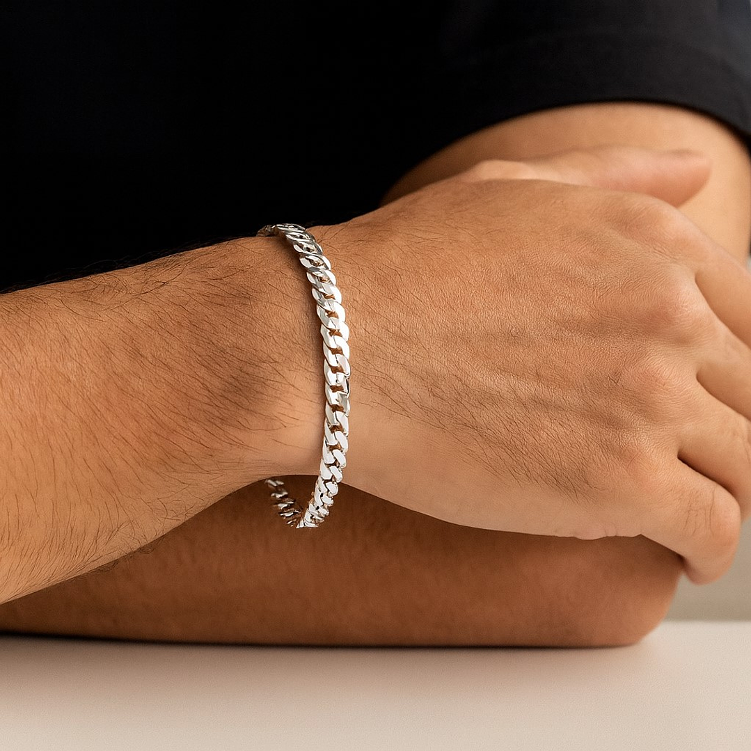 Pulsera Hombre en Plata 925 Estilo Grumet  5