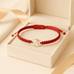 Pulsera Mini Baby Hilo Rojo Ajustable Ángel De La Guarda en Plata 925 - Miniatura 3