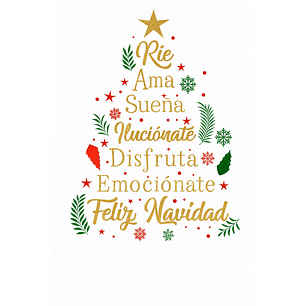 Pack 5 Tarjetas Navideñas Frase Emotivo + Sobre + bolsita regalo