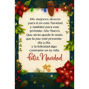 Tarjetas de Regalo Feliz Navidad + Sobre + bolsita regalo