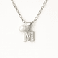 Collar Letra M Circón Perla De Rio Plata Ley 925  - Miniatura 1