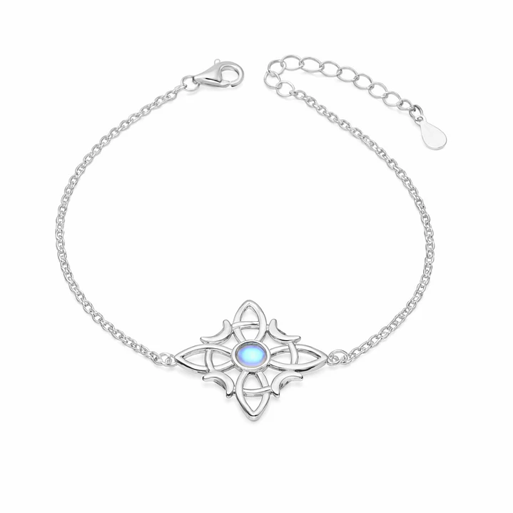 Pulsera Nudo de Brujas Piedra Luna Plata 925 1