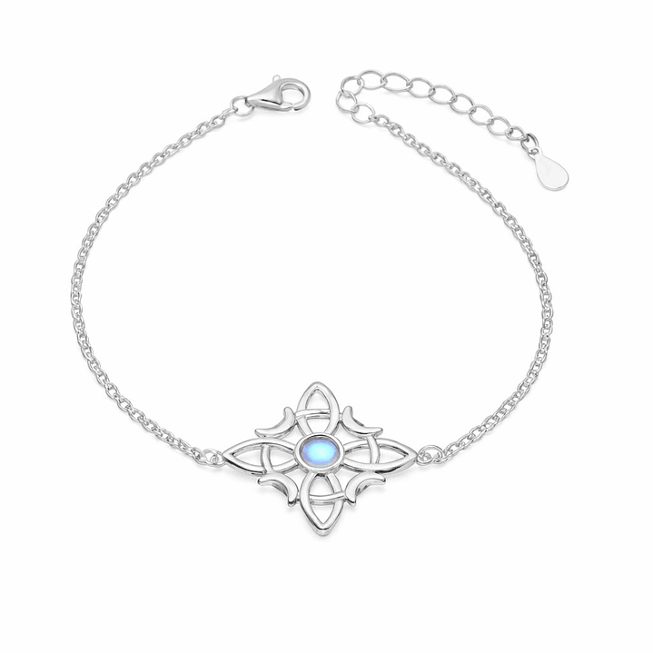 Pulsera Nudo de Brujas Piedra Luna Plata 925 1