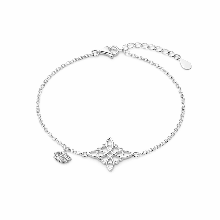 Pulsera Nudo de Brujas Ojo Turco en Plata 925 1