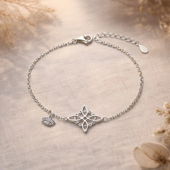 Pulsera Nudo de Brujas Ojo Turco en Plata 925 3