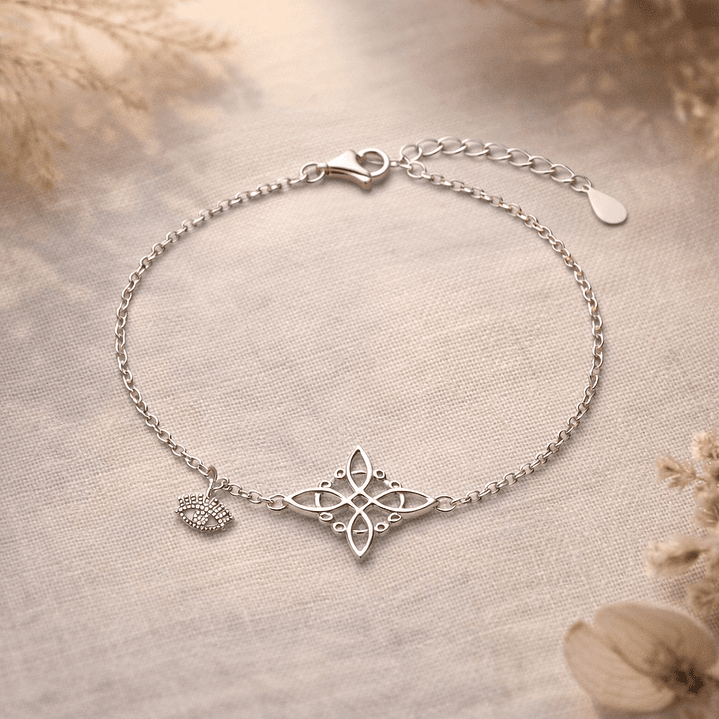 Pulsera Nudo de Brujas Ojo Turco en Plata 925 3