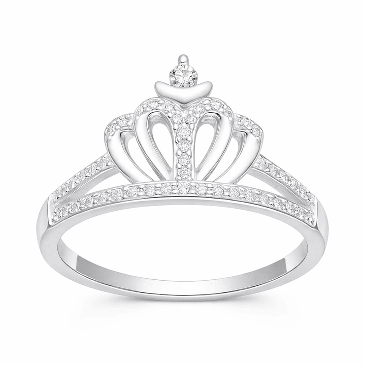 Anillo Corona Circones Elegante en Plata 925 1
