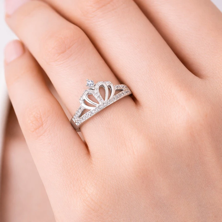 Anillo Corona Circones Elegante en Plata 925 2