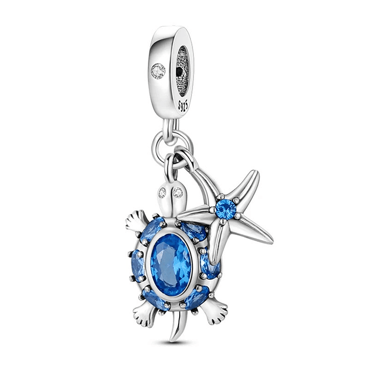 Charm Tortuga Estrella De Mar en Plata 925 1