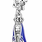 Charm Virgen María Manto Azul en Plata 925 - Miniatura 1