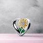 Charm Corazón Flor Girasol en Plata 925  - Miniatura 2
