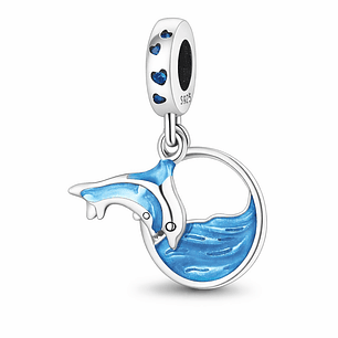Charm Delfín Mar en Plata 925 