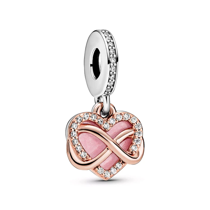 Charm Corazón Infinito Circón Brillante en Plata 925  1