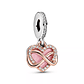 Charm Corazón Infinito Circón Brillante en Plata 925  - Miniatura 1
