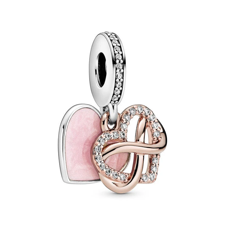 Charm Corazón Infinito Circón Brillante en Plata 925  4