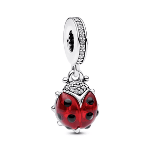 Charm Dije Mariquita Roja en Plata 925 