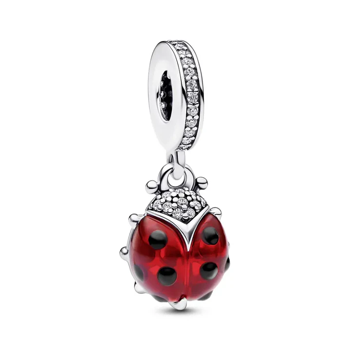 Charm Dije Mariquita Roja en Plata 925  1