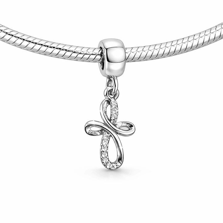 Charm Dije Cruz Circón en Plata 925  3