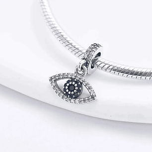 Charm Dije Ojo Turco Circón en Plata 925 