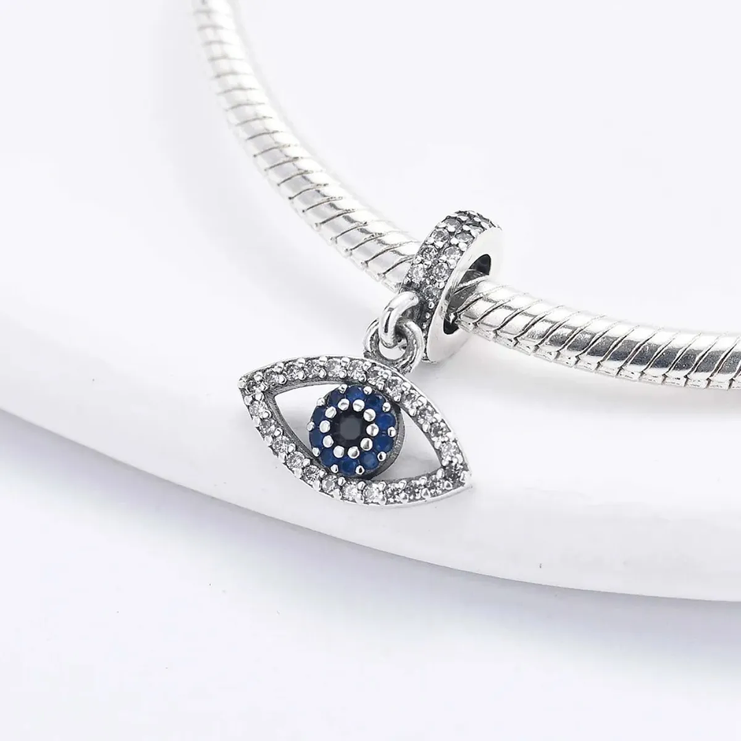 Charm Dije Ojo Turco Circón en Plata 925  2