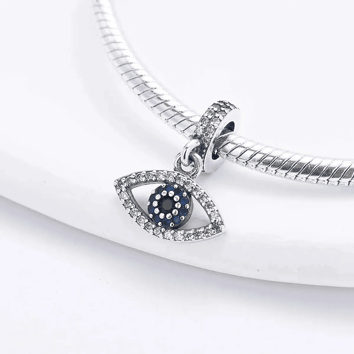 Charm Dije Ojo Turco Circón en Plata 925  2