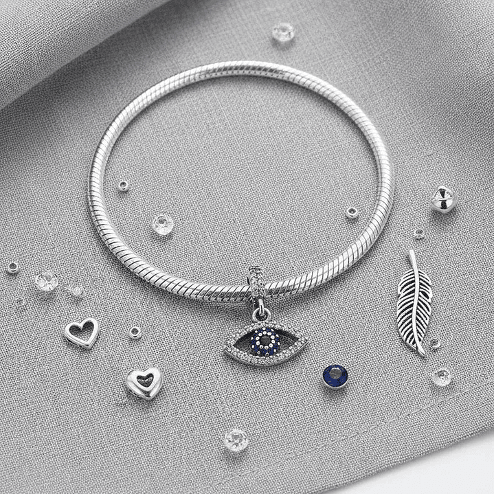 Charm Dije Ojo Turco Circón en Plata 925  4