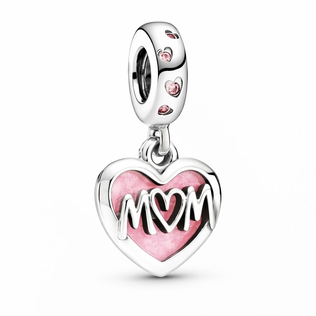 Charm Colgante Mamá Corazón en Plata 925   1