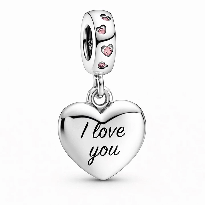Charm Colgante Mamá Corazón en Plata 925   2