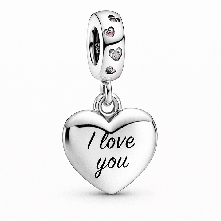 Charm Colgante Mamá Corazón en Plata 925   2