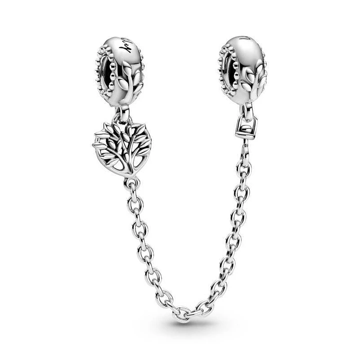 Cadena de seguridad Charm Árbol Familiar en Plata 925   1