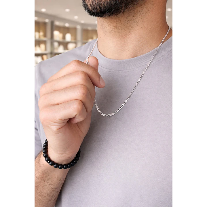 Cadena Cartier 3 mm Hombre en Plata 925  2