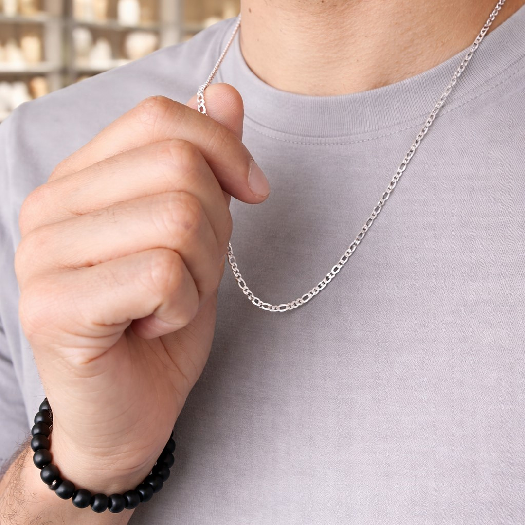 Cadena Cartier 3 mm Hombre en Plata 925  2