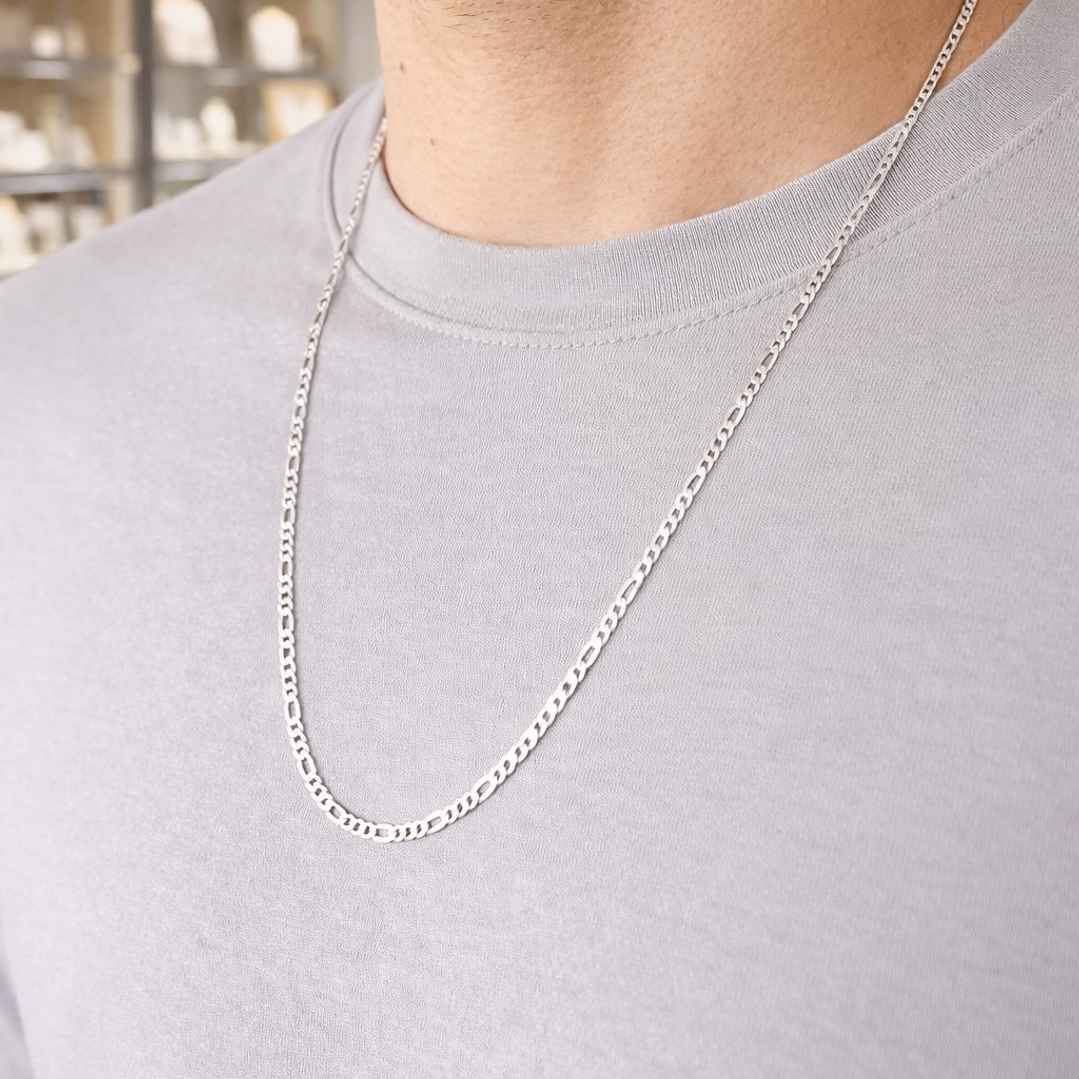 Cadena Cartier 3 mm Hombre en Plata 925  3