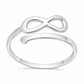 Anillo Ajustable Infinito Corazón en Plata Ley 925    - Miniatura 1