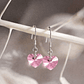 Aros Cristal Austriaco Corazón Rosa Plata Ley 925  - Miniatura 3