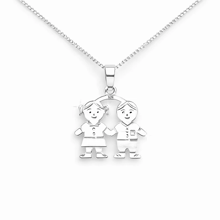 Collar Colgante Niña, Niño Plata Ley 925  1