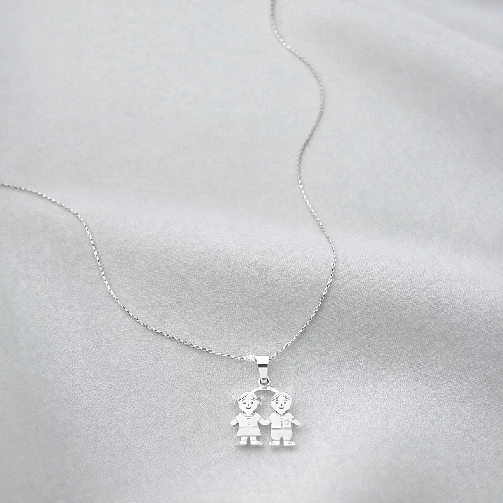Collar Colgante Niña, Niño Plata Ley 925  3