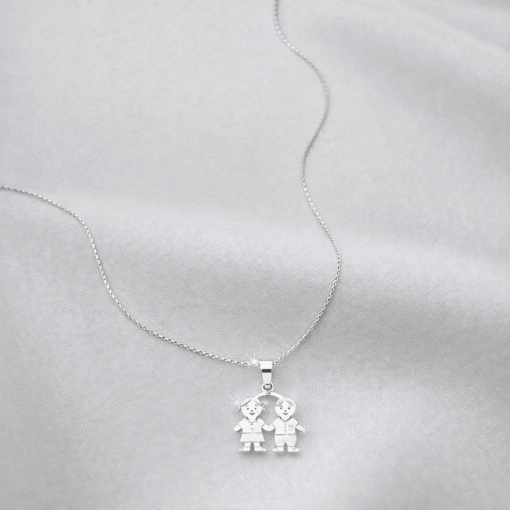 Collar Colgante Niña, Niño Plata Ley 925  3