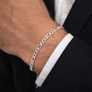 Pulsera Hombre Cartier 3x1-6 mm Plata Ley 925