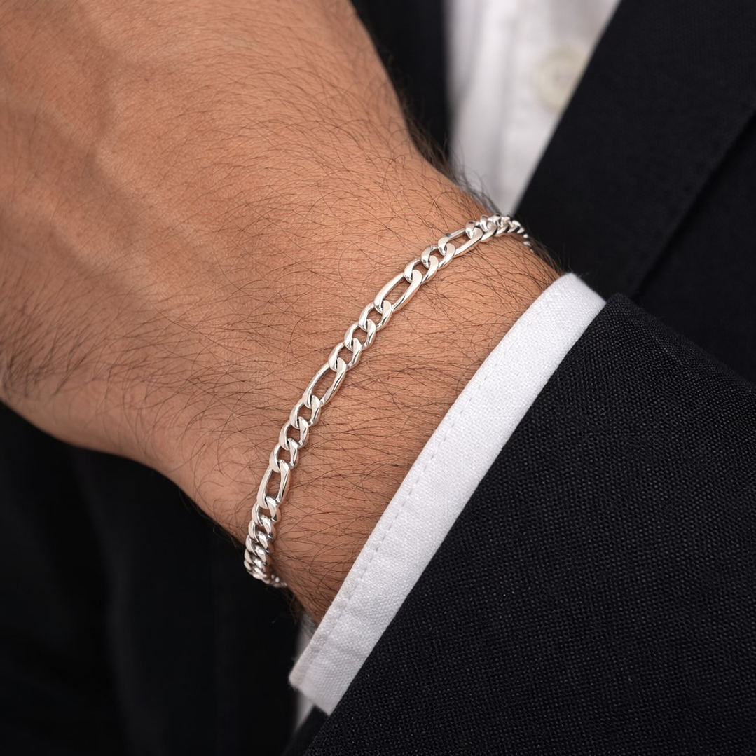 Pulsera Hombre Cartier 3x1-6 mm Plata Ley 925 2