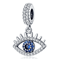 Charm Dije Ojo Turco Circón Azul Plata 925  - Miniatura 1