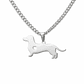 Collar Perrito Salchicha Tierno Dachshund Corazón Acero Inoxidable  - Miniatura 1