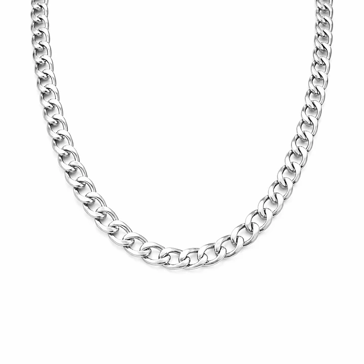 Cadena Cubana Hombre 7mm Acero Inoxidable   1